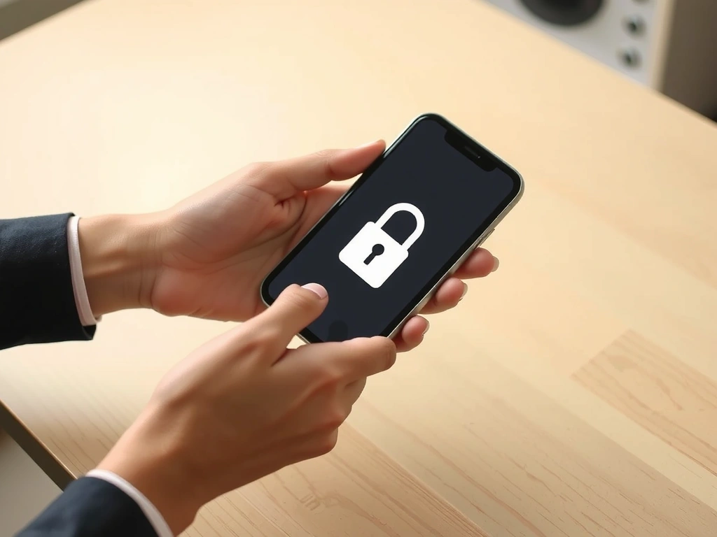 Ikona bezpieczeństwa danych osobowych na ekranie telefonu